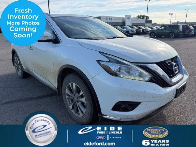 2015 Pearl White Nissan Murano SL AWD SUV