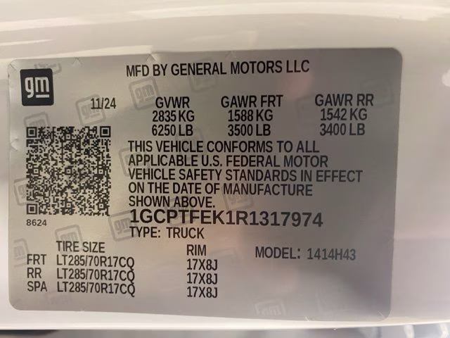 2024 Summit White Chevrolet Colorado ZR2 4X4 Truck
