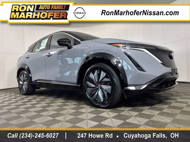 2023 Boulder Gray Pearl/Black Diamond Pearl Nissan ARIYA ENGAGE FWD SUV