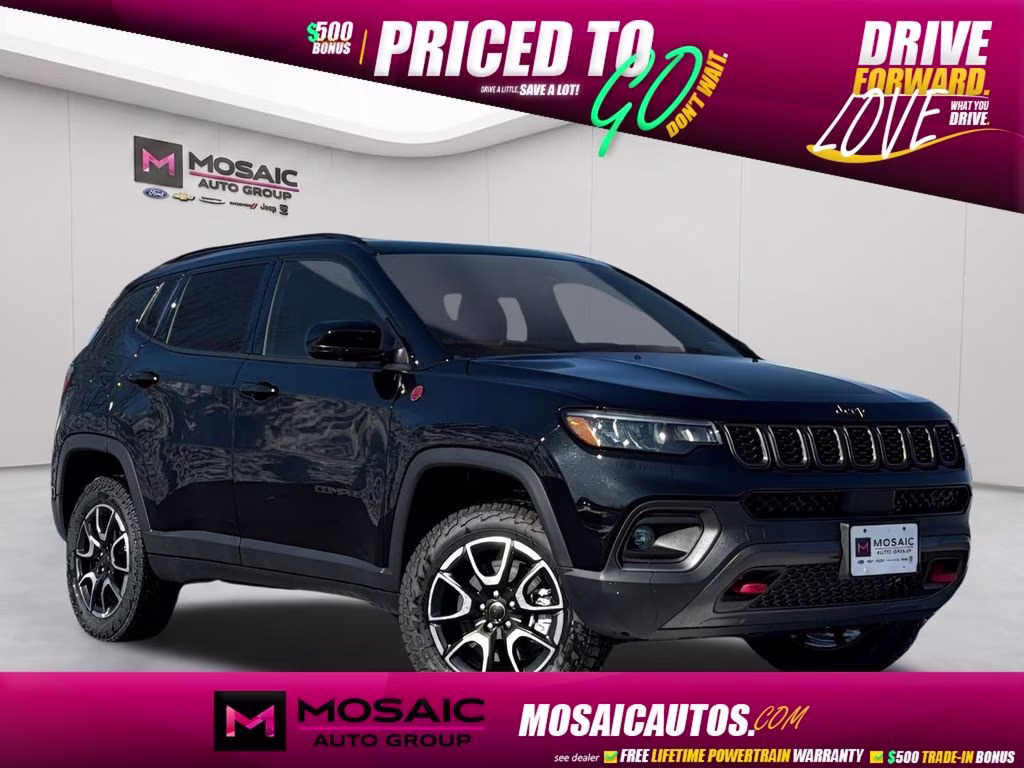2026 Diamond Black Crystal Pearlcoat Jeep Compass Trailhawk 4X4 SUV