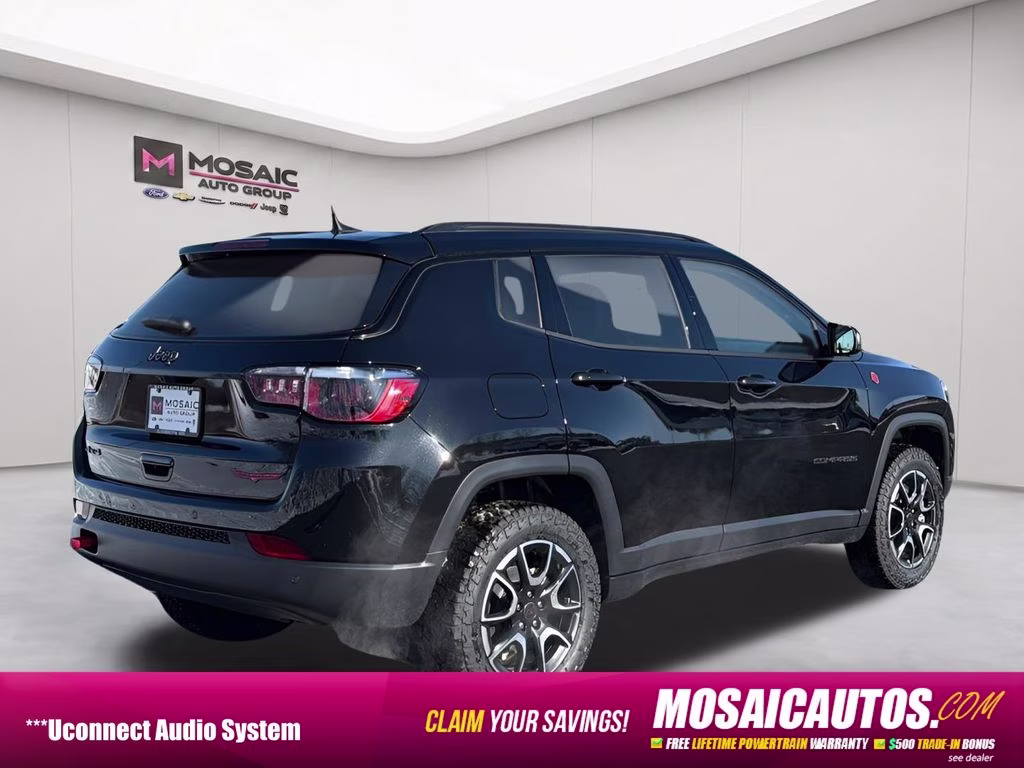 2026 Diamond Black Crystal Pearlcoat Jeep Compass Trailhawk 4X4 SUV