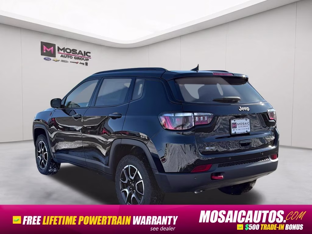 2026 Diamond Black Crystal Pearlcoat Jeep Compass Trailhawk 4X4 SUV