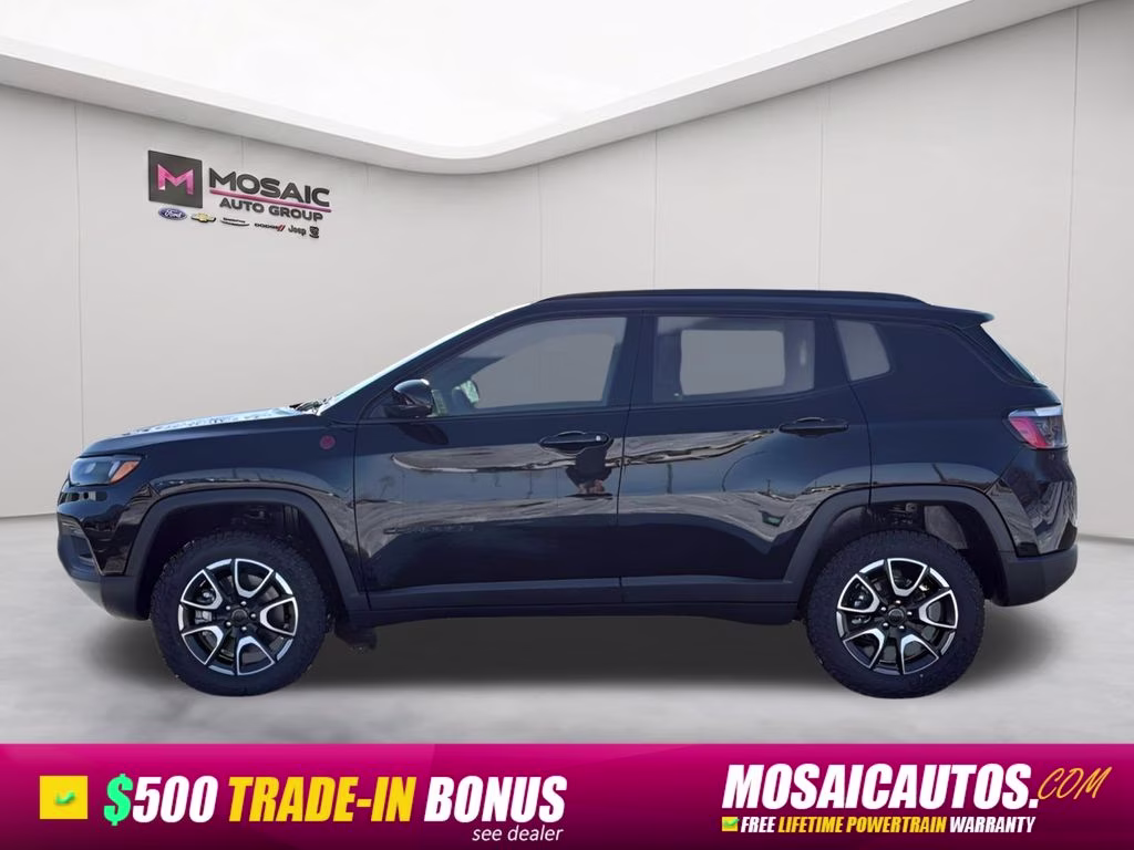 2026 Diamond Black Crystal Pearlcoat Jeep Compass Trailhawk 4X4 SUV