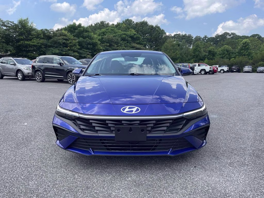2025 Intense Blue Hyundai Elantra Hybrid Blue FWD Sedan
