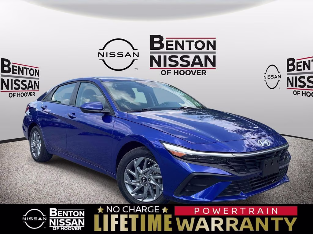 2025 Intense Blue Hyundai Elantra Hybrid Blue FWD Sedan