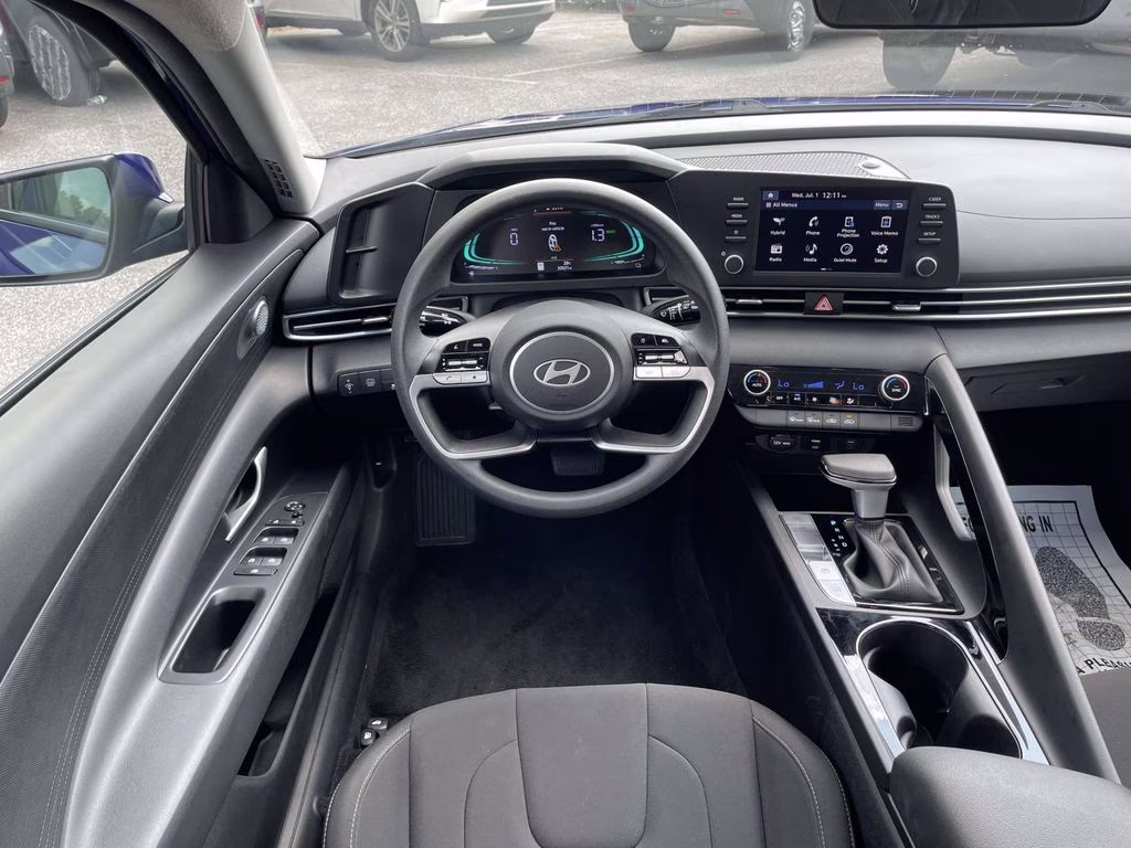 2025 Intense Blue Hyundai Elantra Hybrid Blue FWD Sedan