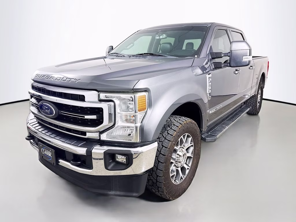 2021 Gray Metallic Ford Super Duty F-250 SRW Lariat 4X4 Truck