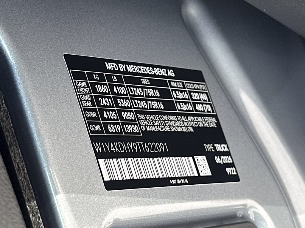2026 Silver Mercedes-Benz Sprinter 2500 Cargo 170 WB RWD Van