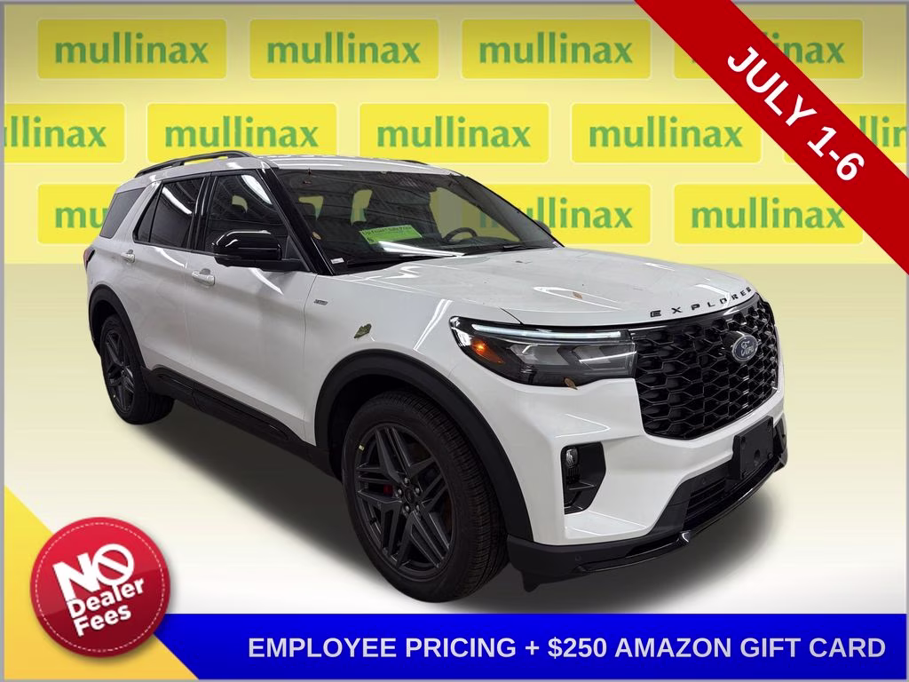 2026 STAR WHITE TRI-COAT Ford Explorer ST-Line RWD SUV
