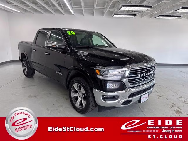 2020 Diamond Black Crystal Pearlcoat Ram 1500 Laramie 4X4 Truck