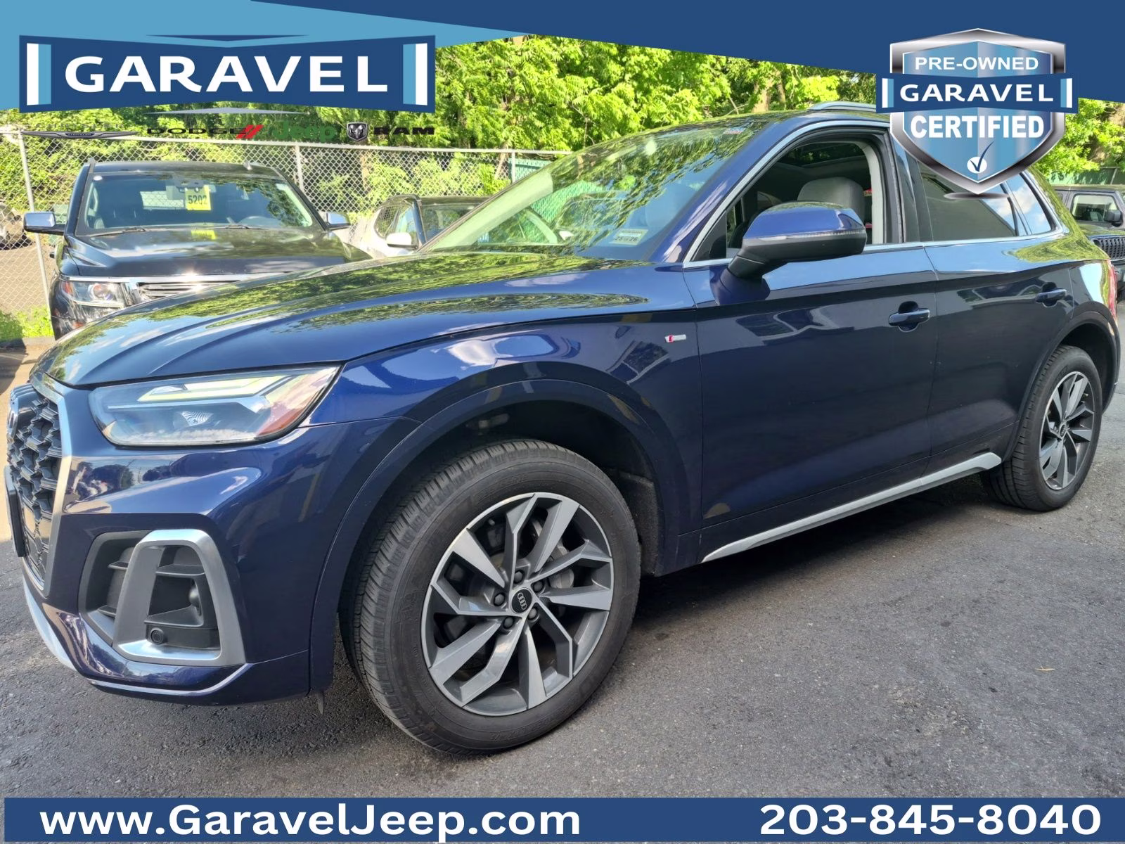 2022 Navarra Blue Metallic Audi Q5 45 S line Premium AWD SUV