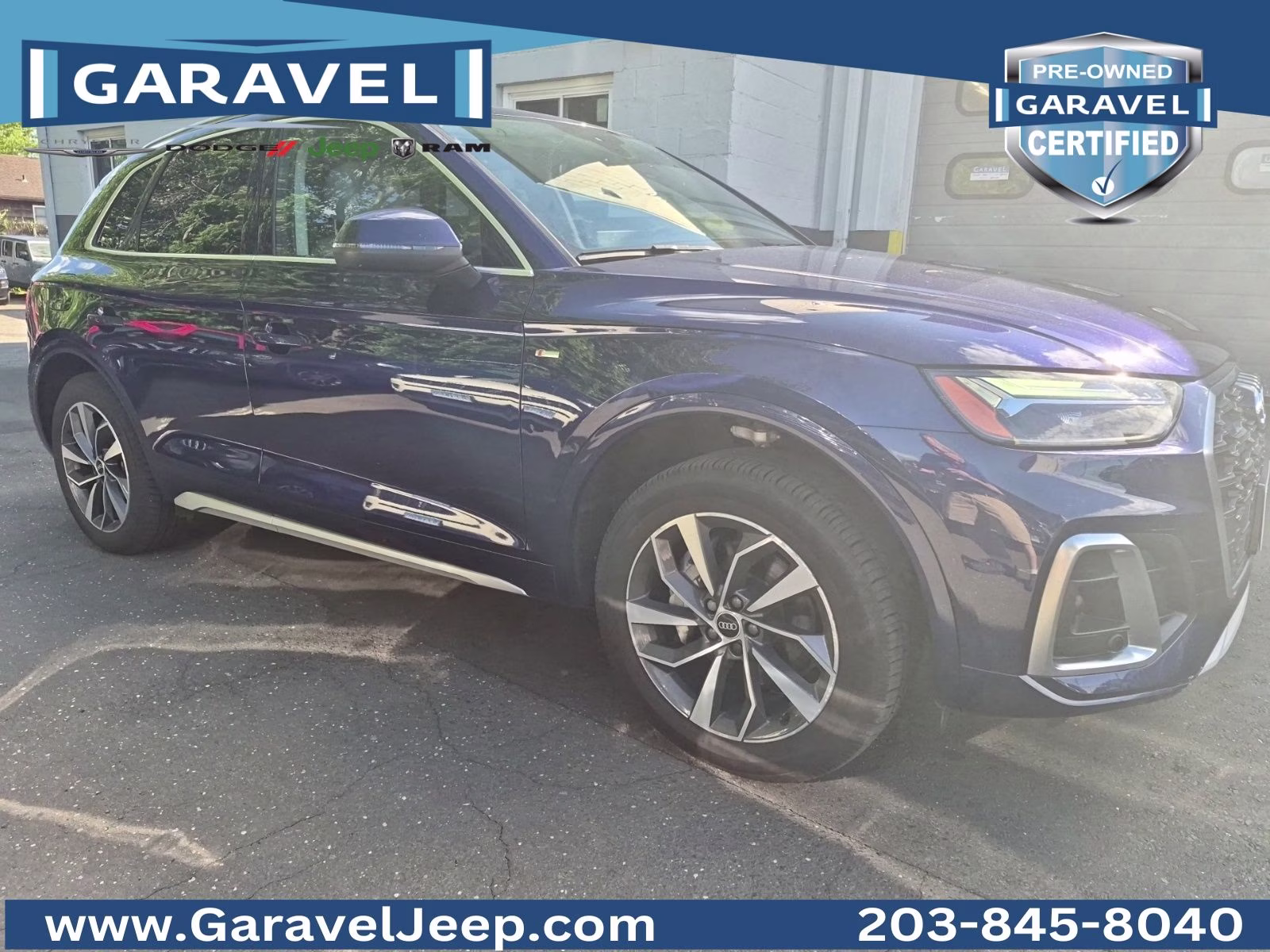 2022 Navarra Blue Metallic Audi Q5 45 S line Premium AWD SUV
