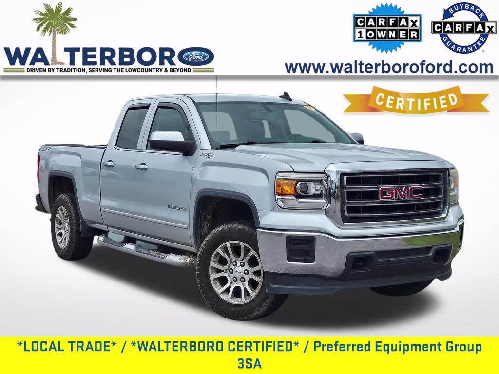 2015 Quicksilver Metallic GMC Sierra 1500 SLE 4X4 Truck