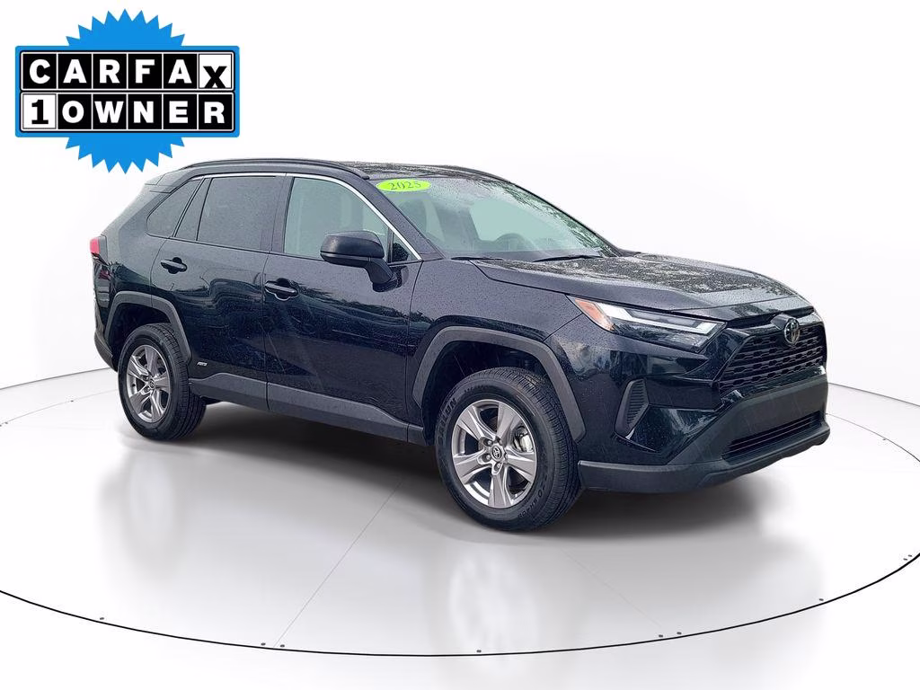 2025 Midnight Black Metallic Toyota RAV4 Hybrid Hybrid LE AWD SUV
