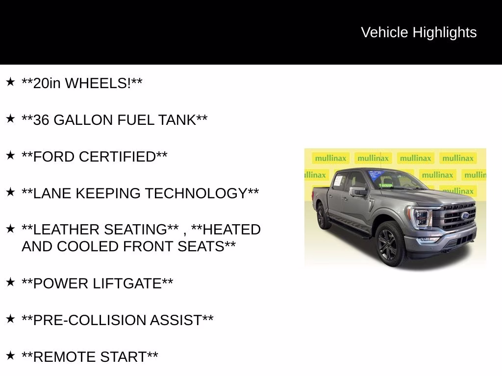 2023 Gray Metallic Ford F-150 Lariat 4X4 Truck