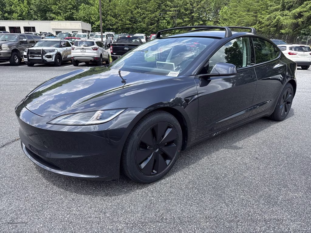 2025 Stealth Gray Tesla Model 3 Long Range AWD Sedan