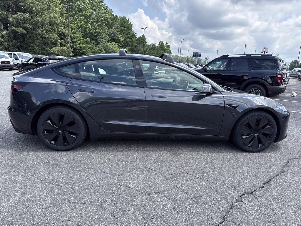 2025 Stealth Gray Tesla Model 3 Long Range AWD Sedan