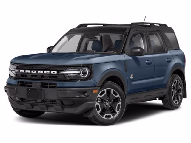 2024 Azure Gray Metallic Tri-Coat Ford Bronco Sport Outer Banks 4X4 SUV