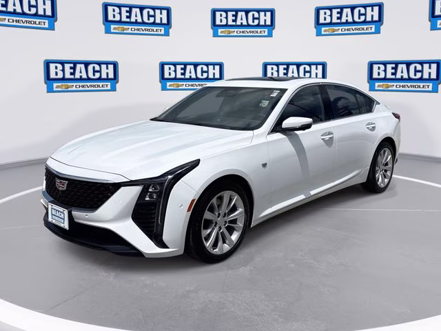 2025 White Cadillac CT5 Premium Luxury RWD Sedan