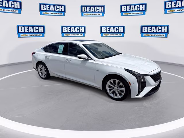 2025 White Cadillac CT5 Premium Luxury RWD Sedan