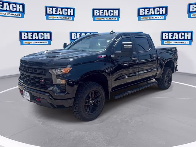 2022 Black Chevrolet Silverado 1500 Custom Trail Boss 4X4 Truck