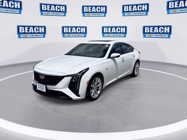 2025 White Cadillac CT5 Premium Luxury RWD Sedan