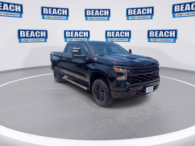2022 Black Chevrolet Silverado 1500 Custom Trail Boss 4X4 Truck