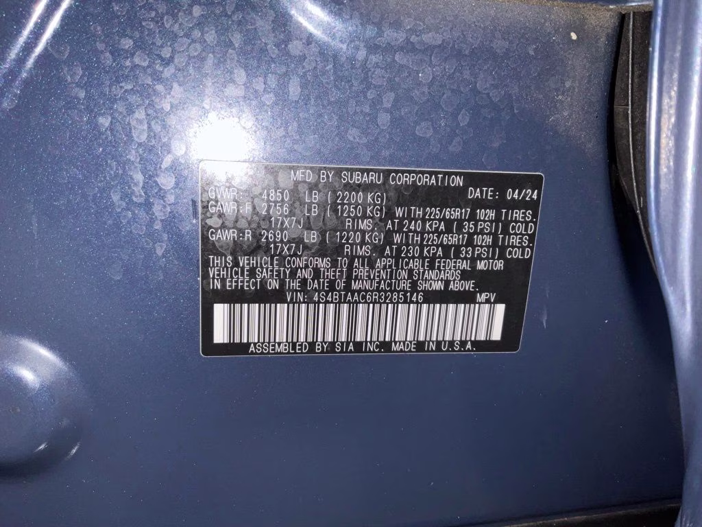 2024 Cosmic Blue Subaru Outback 2.5i AWD SUV