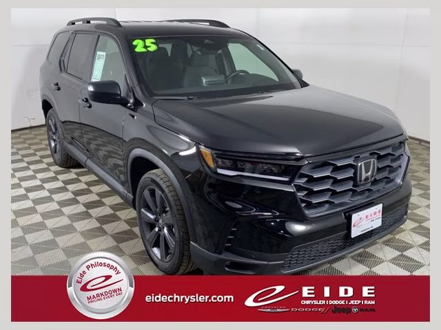 2025 Crystal Black Pearl Honda Pilot Sport AWD SUV