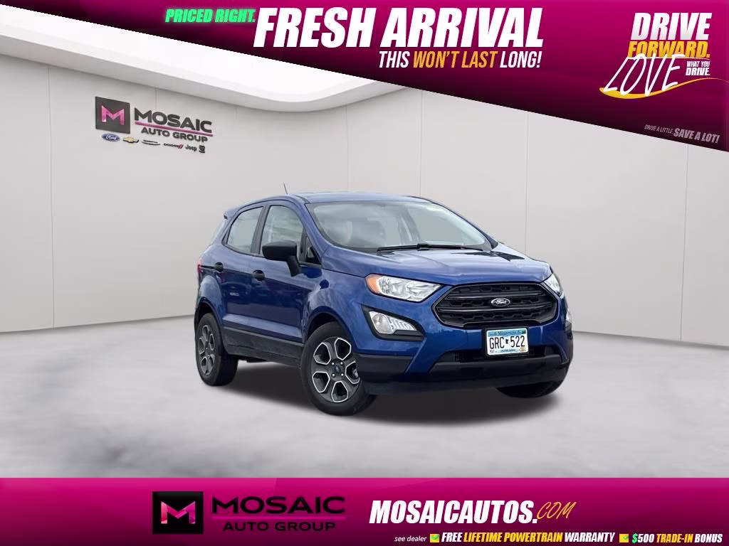 2021 Lightning Blue Ford EcoSport S FWD SUV