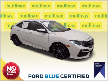 2021 Platinum White Pearl Honda Civic Sport FWD Hatchback