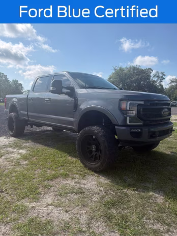 2021 Gray Metallic Ford Super Duty F-250 SRW Lariat 4X4 Truck