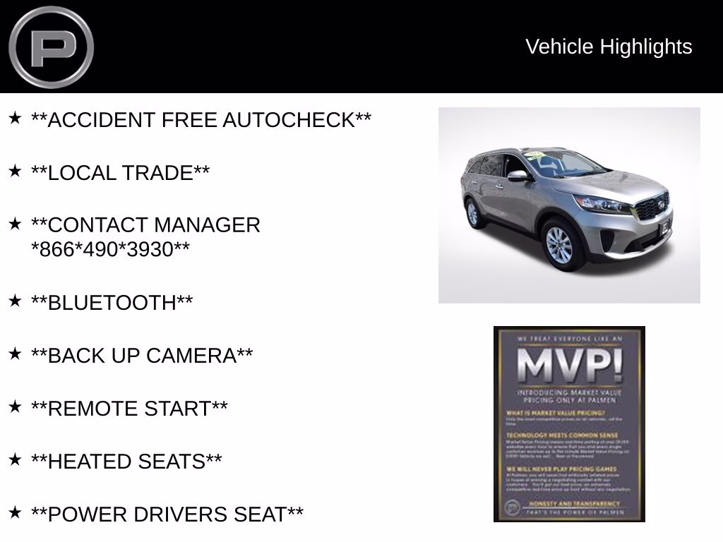 2019 Titanium Silver Kia Sorento LX FWD SUV