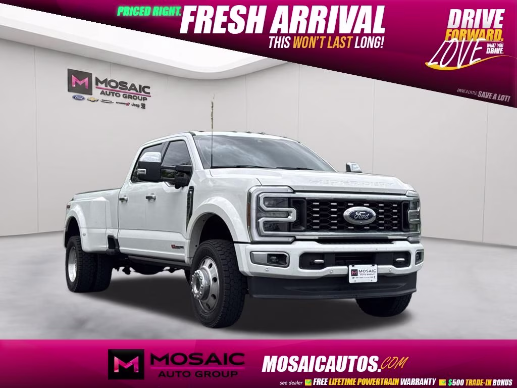 2024 White Metallic Ford Super Duty F-450 DRW Limited 4X4 Truck