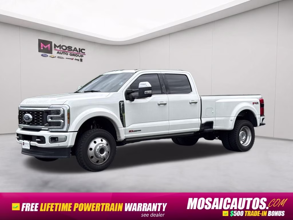 2024 White Metallic Ford Super Duty F-450 DRW Limited 4X4 Truck