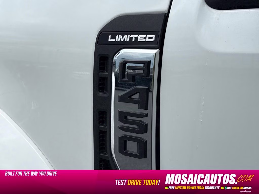 2024 White Metallic Ford Super Duty F-450 DRW Limited 4X4 Truck