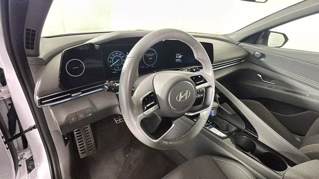 2025 Serenity White Hyundai Elantra Hybrid SEL Sport FWD Sedan