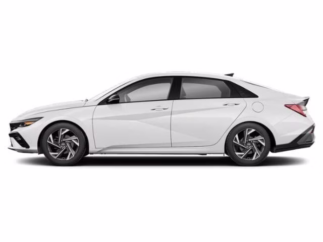 2025 Serenity White Hyundai Elantra Hybrid SEL Sport FWD Sedan