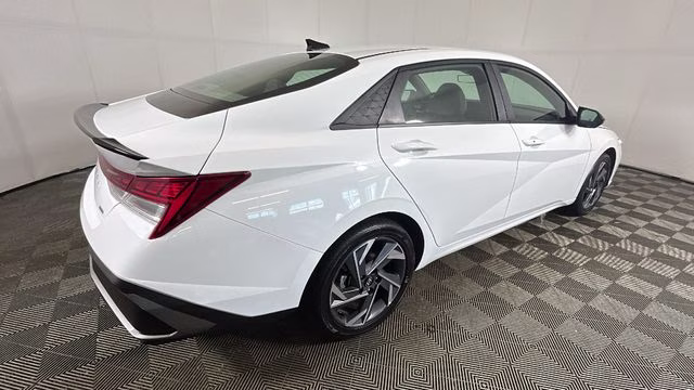 2025 Serenity White Hyundai Elantra Hybrid SEL Sport FWD Sedan