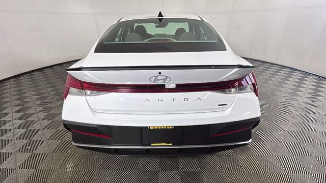 2025 Serenity White Hyundai Elantra Hybrid SEL Sport FWD Sedan