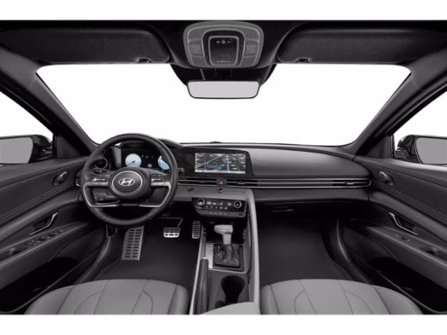 2025 Serenity White Hyundai Elantra Hybrid SEL Sport FWD Sedan