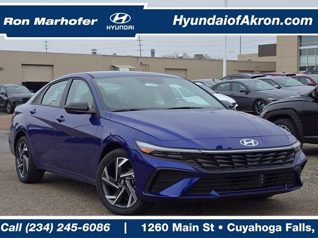 2025 Intense Blue Hyundai Elantra Hybrid SEL Sport FWD Sedan