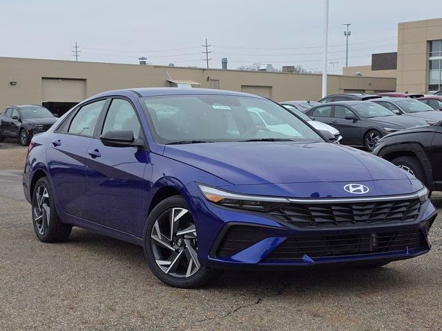 2025 Intense Blue Hyundai Elantra Hybrid SEL Sport FWD Sedan
