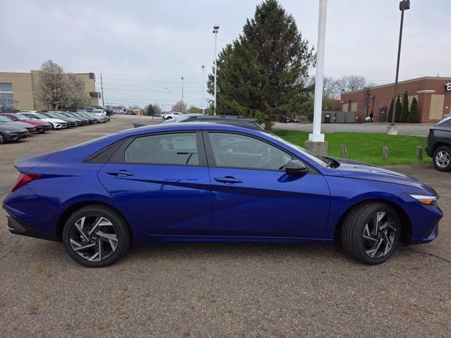 2025 Intense Blue Hyundai Elantra Hybrid SEL Sport FWD Sedan