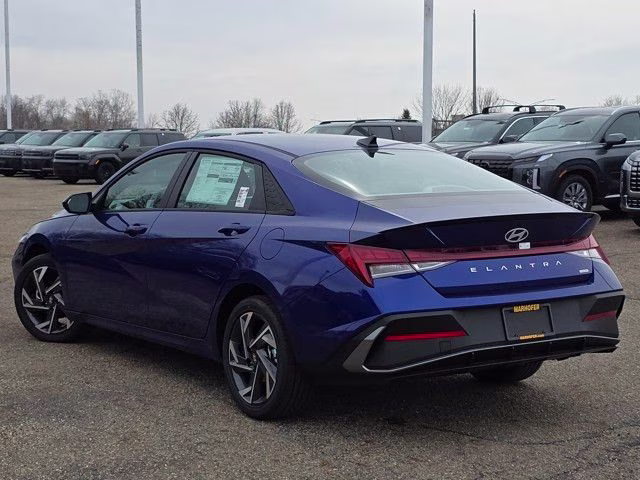2025 Intense Blue Hyundai Elantra Hybrid SEL Sport FWD Sedan