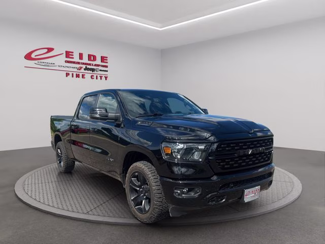 2024 Diamond Black Crystal Pearlcoat Ram 1500 Big Horn Night Edition 4X4 Truck