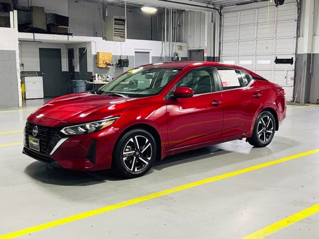 2025 Scarlet Ember Tintcoat Nissan Sentra SV FWD Sedan