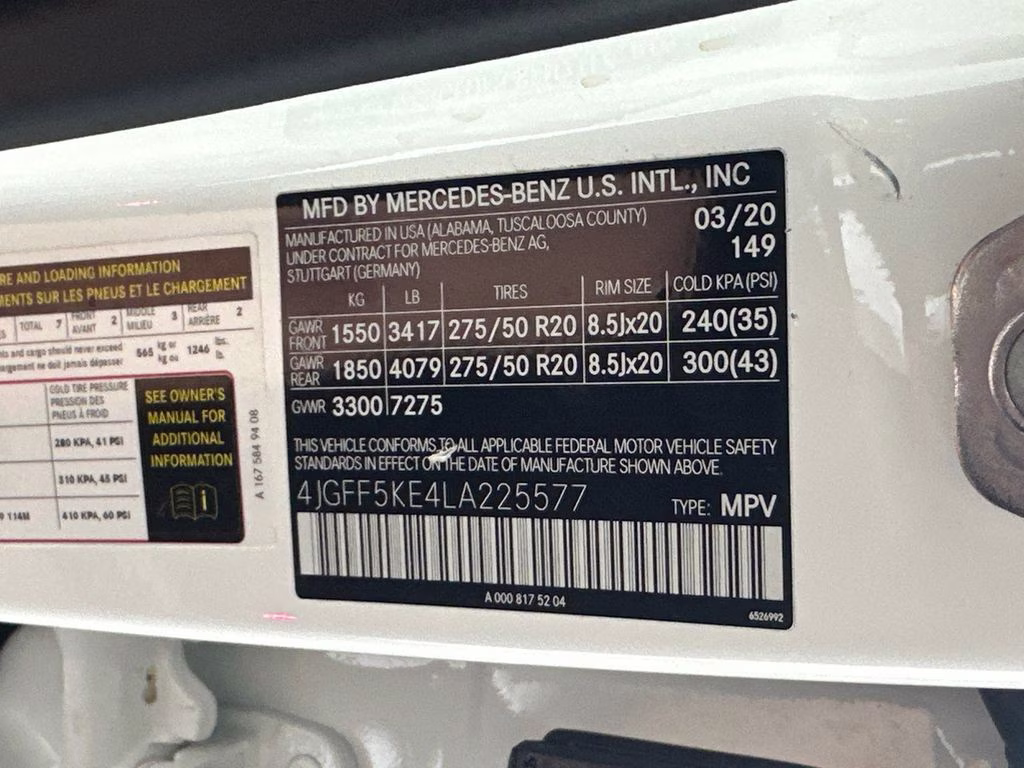 2020 Polar White Mercedes-Benz GLS GLS 450 AWD SUV