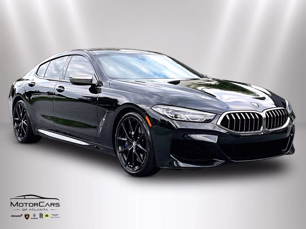 2020 Black Sapphire Metallic BMW 8 Series M850i xDrive Gran Coupe Carbon Fiber Trim AWD Sedan