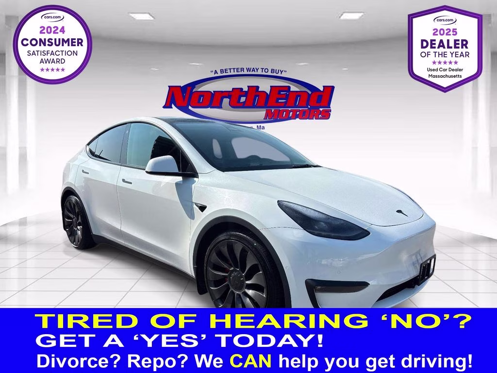 2021 White Tesla Model Y Performance AWD SUV